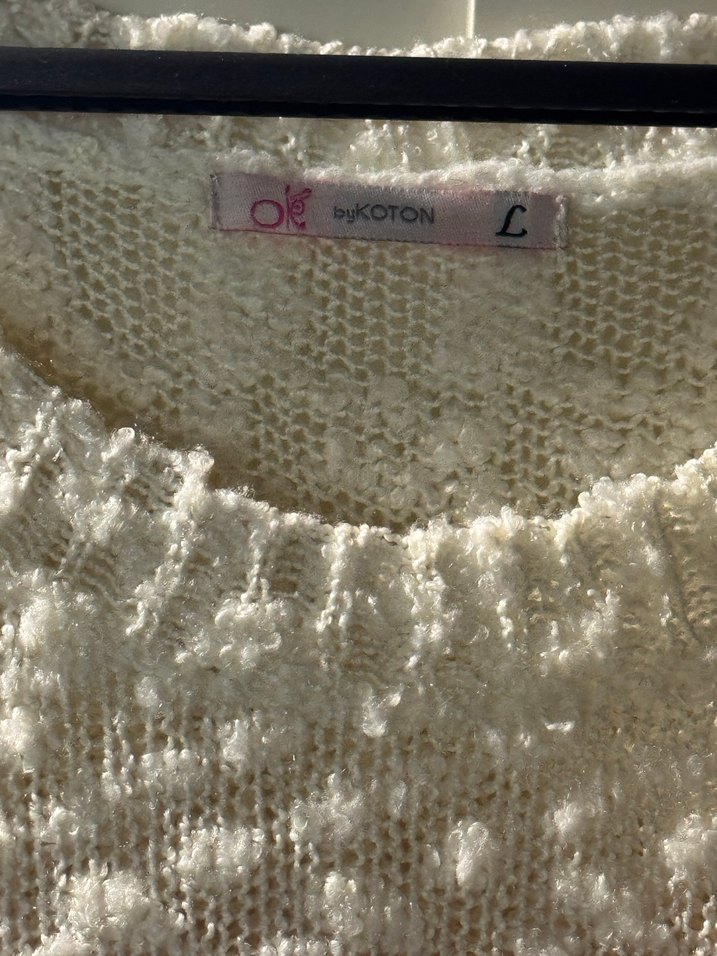 Uzun Kollu Örgü Kadın Kazak - Görsel 4