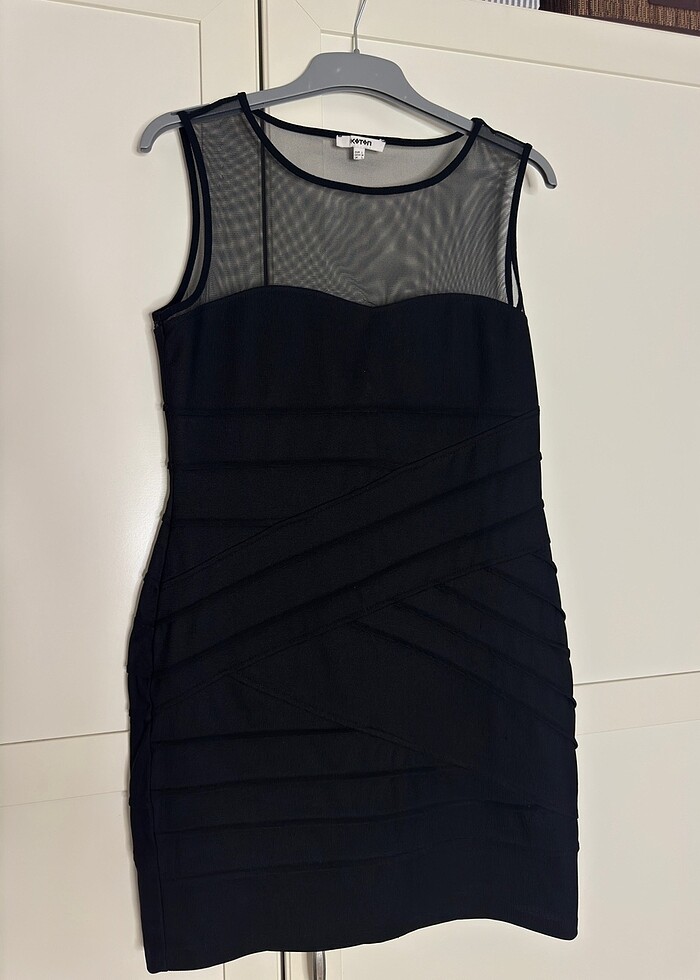 Koton siyah elbise - Görsel 3