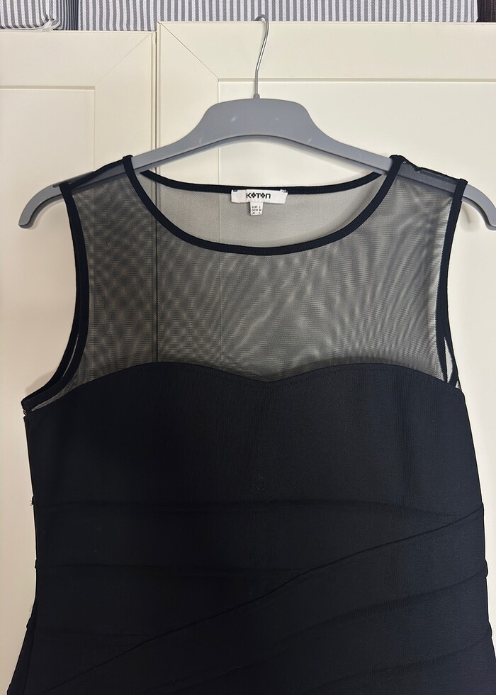 Koton siyah elbise - Görsel 5