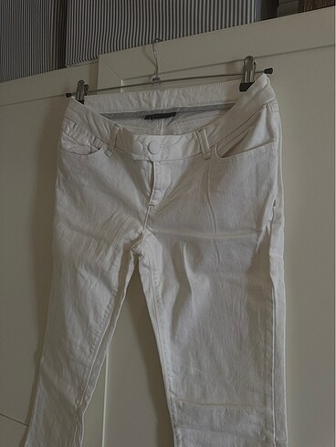 Beyaz kot pantolon - Görsel 3