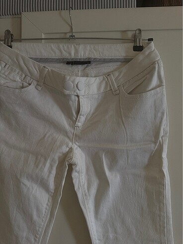Beyaz kot pantolon - Görsel 2