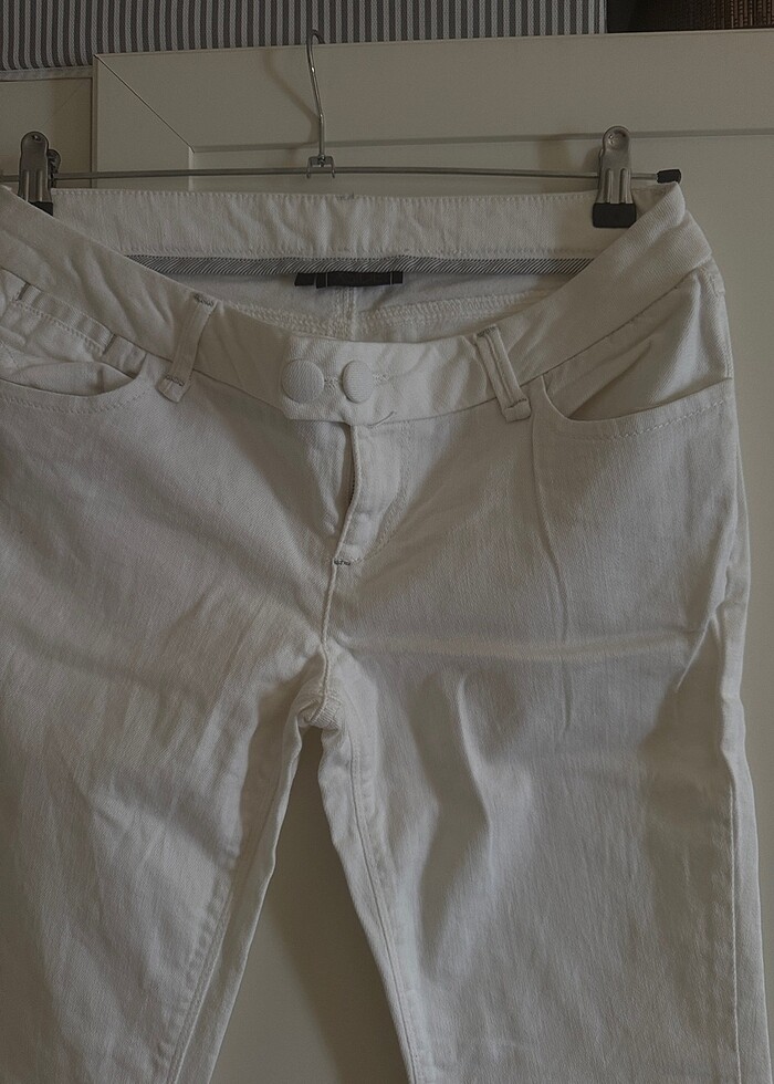 Beyaz kot pantolon - Görsel 2