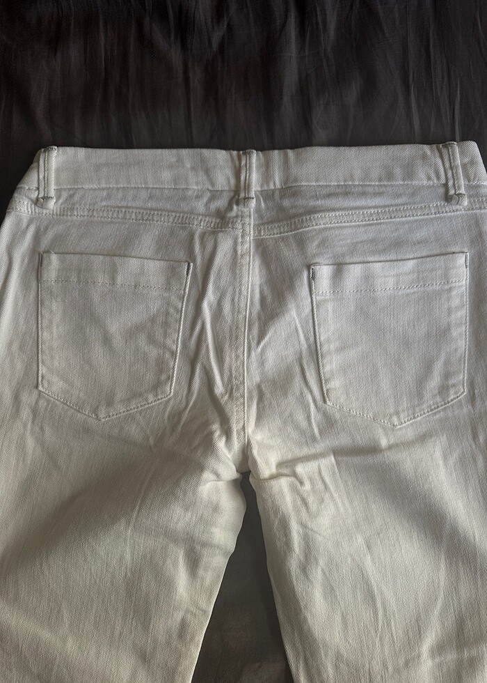 Beyaz kot pantolon - Görsel 5