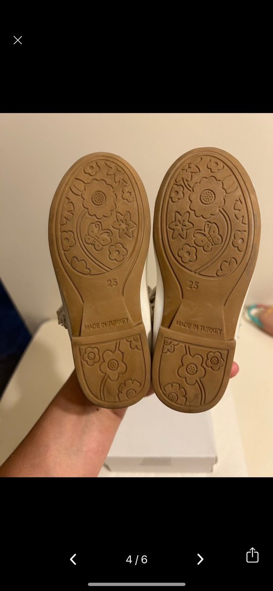 Krem Rengi Kız Çocuk Babet - Görsel 4