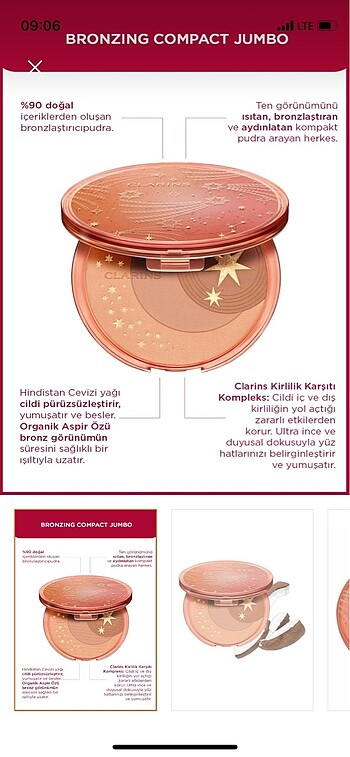 Clarins ışıltılı allık-pudra sıfır ayarında - Görsel 8