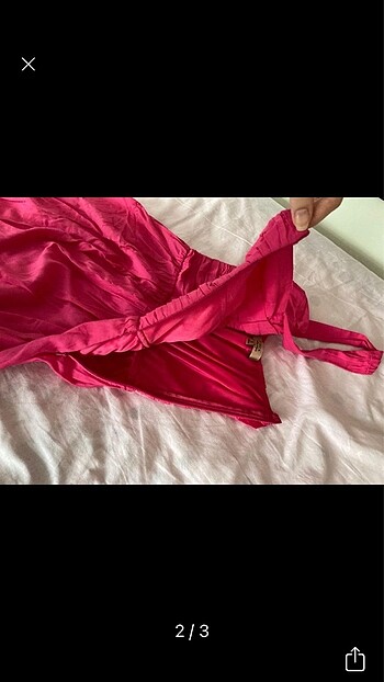 çapraz kalın askılı elbise - Görsel 2