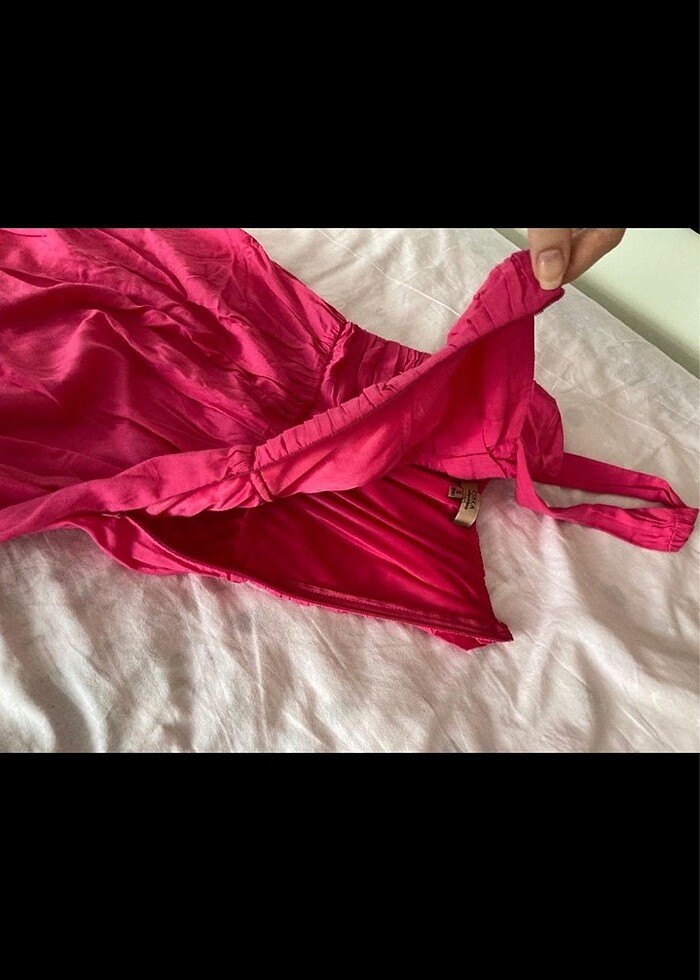 çapraz kalın askılı elbise - Görsel 2