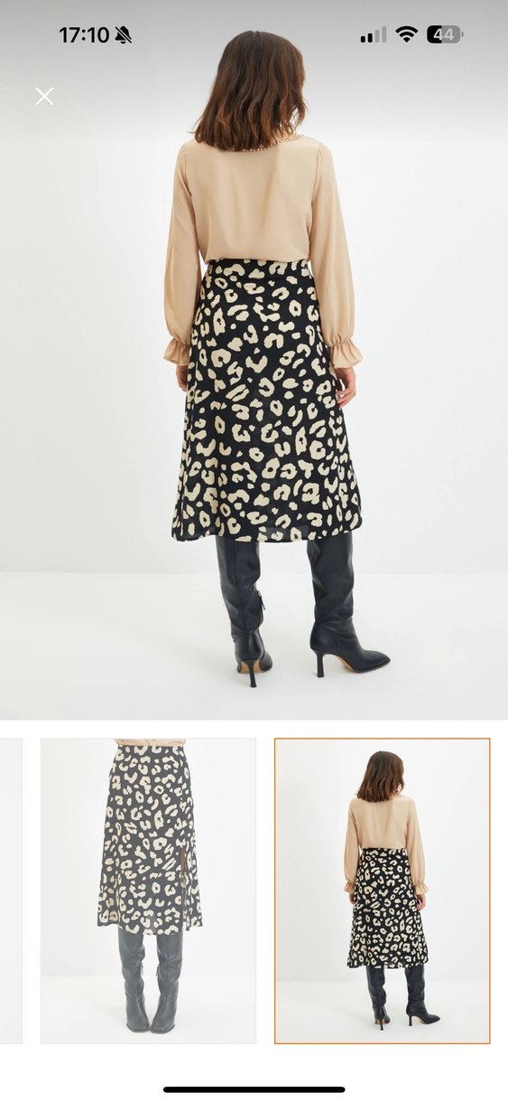 Desenli Midi Etek - Görsel 2