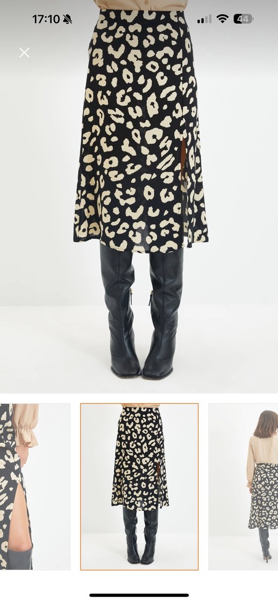 Desenli Midi Etek - Görsel 3