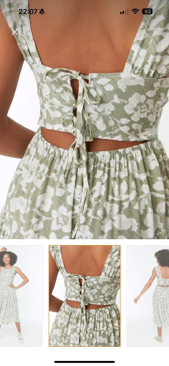 Kadın Beyaz Askılı Midi Elbise - Görsel 2