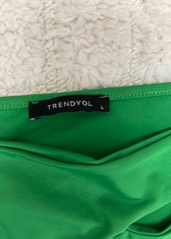 Yeşil Straplez Kadın Bluz - Görsel 2