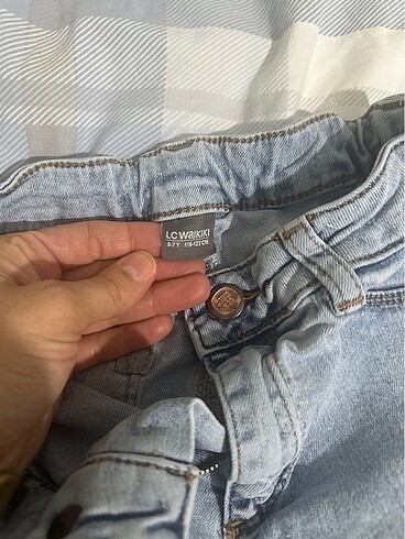 6 Yaş Beden mavi Renk Kız çocuk kot pantolon