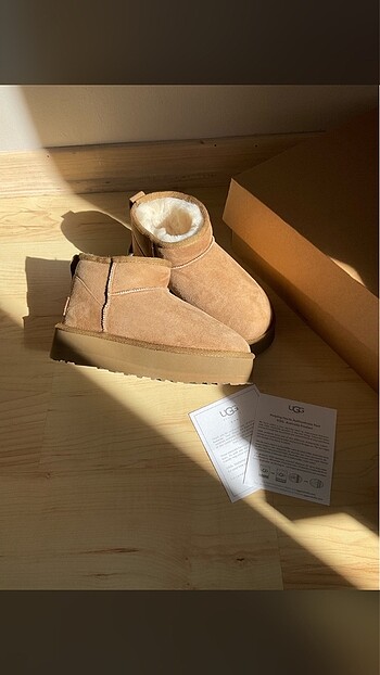 38 Beden kahverengi Renk Ugg ultra mini platform