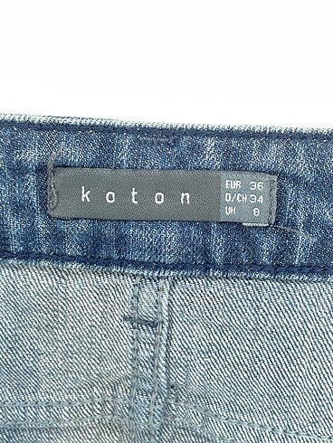 38 Beden lacivert Renk Koton Mini Etek %70 İndirimli.