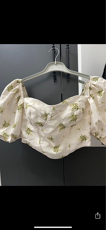 Diğer Çiçek desenli korse crop