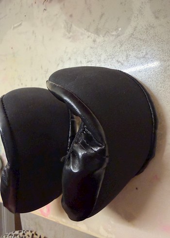 Kız Çocuk Siyah Elastik pisipisi bale ayakkabısı - Görsel 3