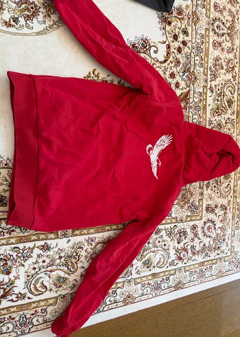 Sınav koleji Kırmızı Kapüşonlu unisex Sweatshirt - Görsel 6