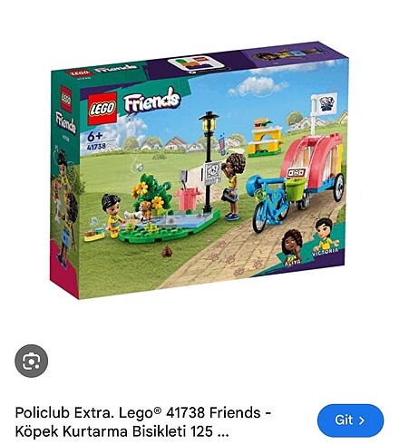 LEGO® Friends 41738 Köpek Kurtarma Bisikleti, kızıma hediye geld