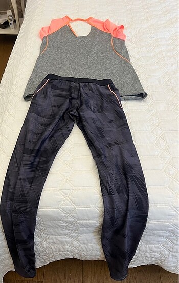 Decathlon Decathlondan alınma Domyos marka small beden ikili spor takm, az