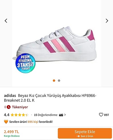 Adidas marka orj 35 no sneakers, boynerden alındı. Az ve temiz k