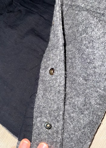 Düğmeli Gri Yün Erkek Çocuk Kabanı - Görsel 4