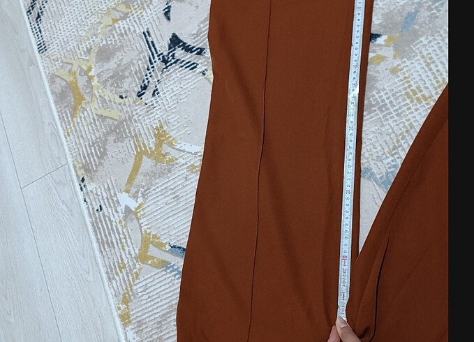 s Beden camel Renk Kahverengi kumaş kısa pantolon