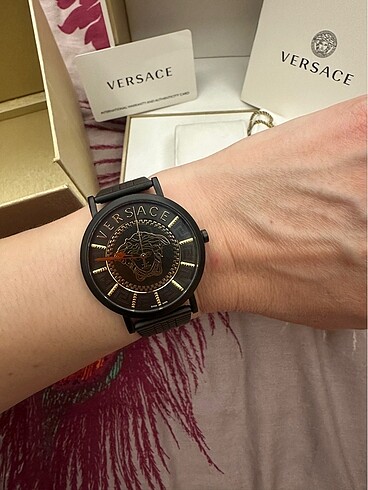  Beden siyah Renk Versace orjinal saat