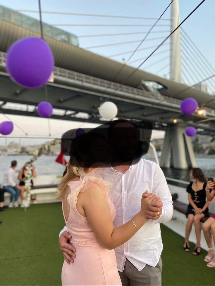 Pembe Kalın Askılı Uzun Abiye Elbise - Görsel 5