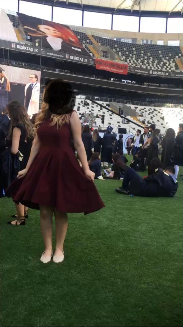 Bordo Midi Kadın Mezuniyet Elbisesi - Görsel 3