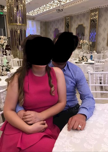 Fuşya kat kat abiye elbise - Görsel 5