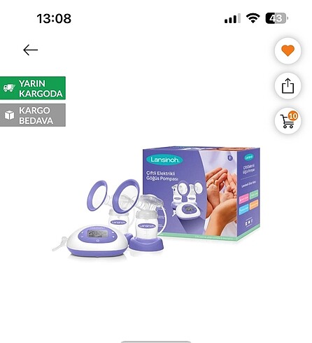 Lansınoh göğüs pompası