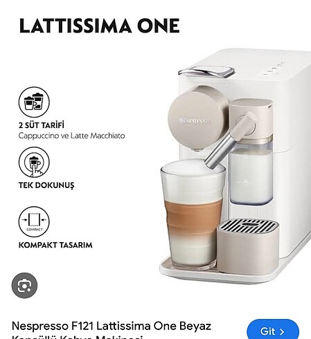 Nespresso Nespresso lattissima kahve makinesi