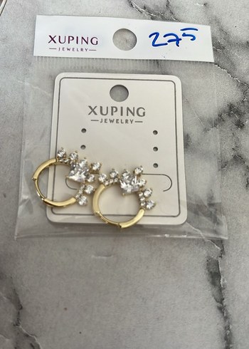 Xuping Mini Altın Renkli Taşlı Küpe