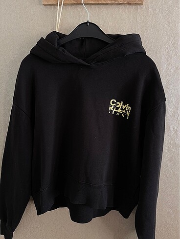 Calvin Klein Siyah Crop Sweatshirt
