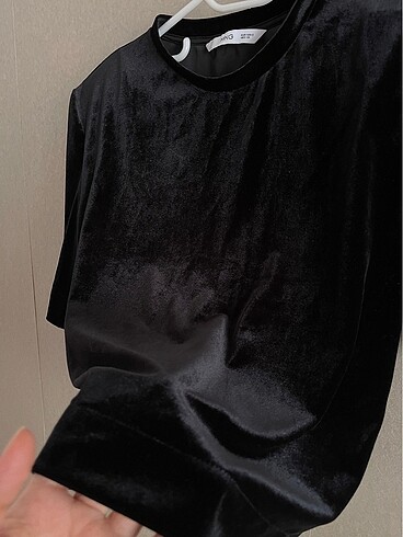 Kadife vatkalı bluz - Görsel 3