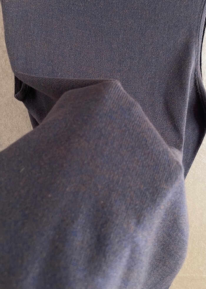 Kolsuz triko dik yaka bluz - Görsel 2