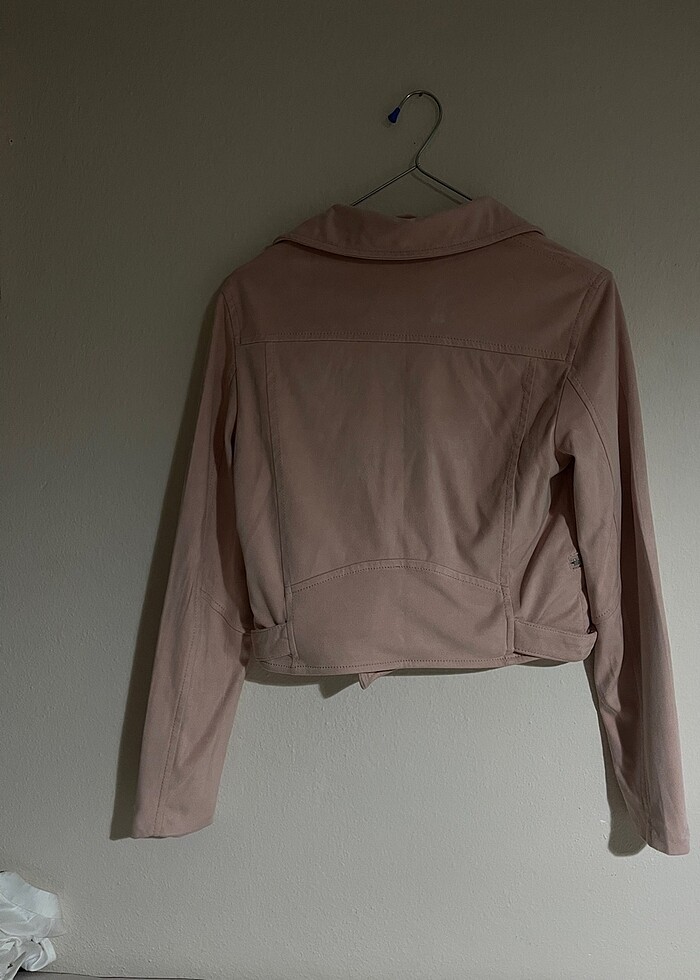 Pudra biker ceket - Görsel 3