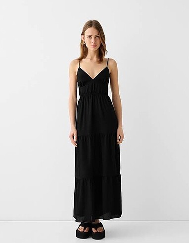 Bershka Siyah Elbise