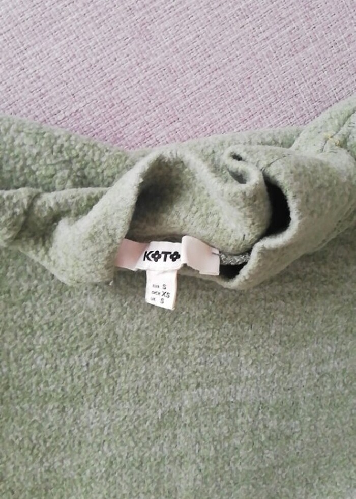 Yeşil kazak koton - Görsel 4