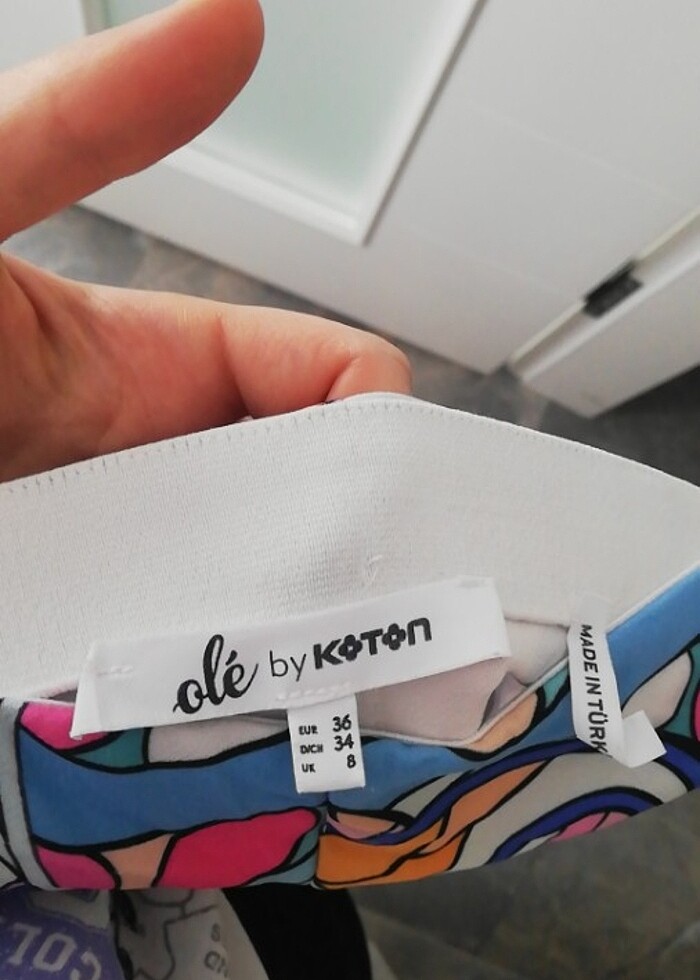 İspanyol paça desenli pantolon  - Görsel 4