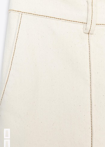 42 Beden beyaz Renk Zara L Xl denim alt üst takım