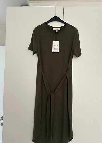İpekyol haki kendineden kemerli penye elbise yeni etiketli - Görsel 2