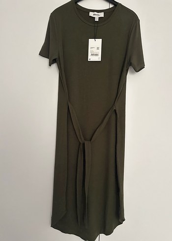 İpekyol haki kendineden kemerli penye elbise yeni etiketli - Görsel 3