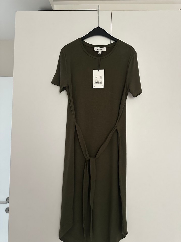 İpekyol haki kendineden kemerli penye elbise yeni etiketli - Görsel 2