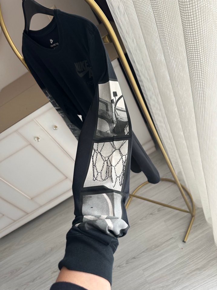 M neden orjinal Nıke kolları baskı detaylı sweat - Görsel 2