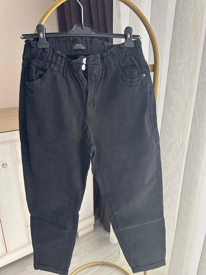 Berskha 38 beden bel lastik detaylı kot pantolon - Görsel 4