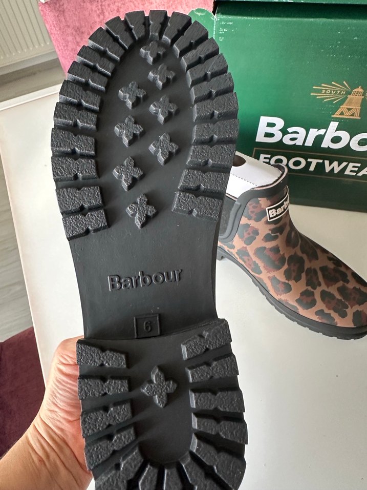 Barbour Leopar Desenli Kahverengi Blok Topuklu Bot - Görsel 4