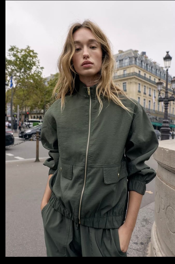 Zara haki L beden alt alt üst takım - Görsel 2