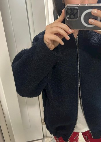 Zara L beden bürümcük lacivert ceket - Görsel 2