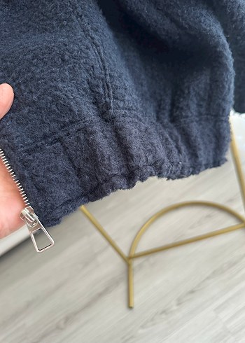 Zara L beden bürümcük lacivert ceket - Görsel 6